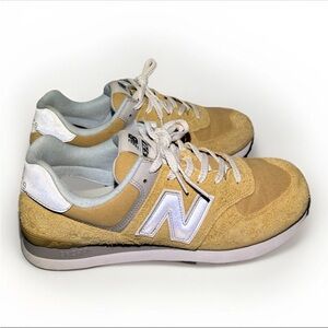 New Balance Beige and White Sneakers